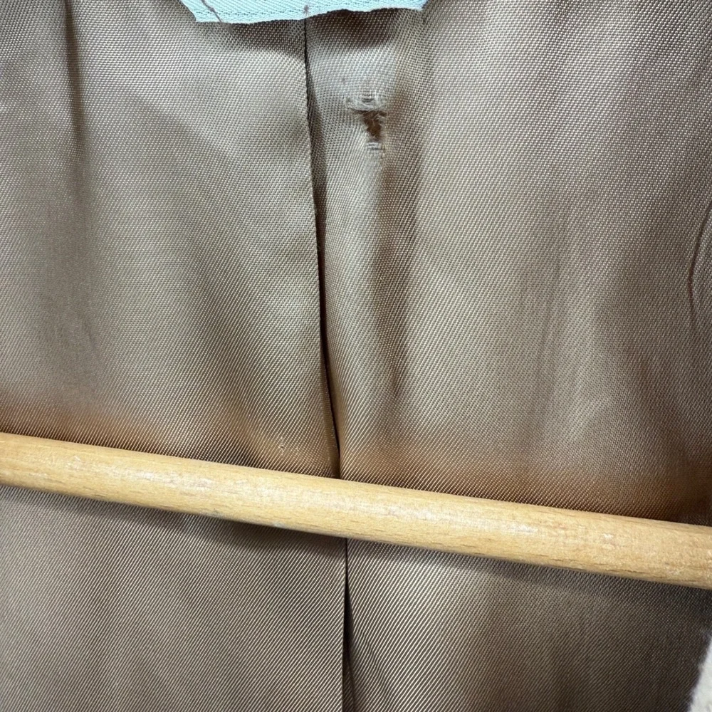 Vtg Bill‎ Blass Made in USA Wool Blazer Men's Tan Brown Classic Two Button Coat